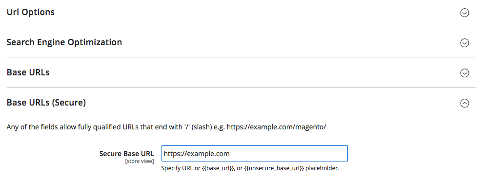 Enter your domain with the HTTPS protocol.