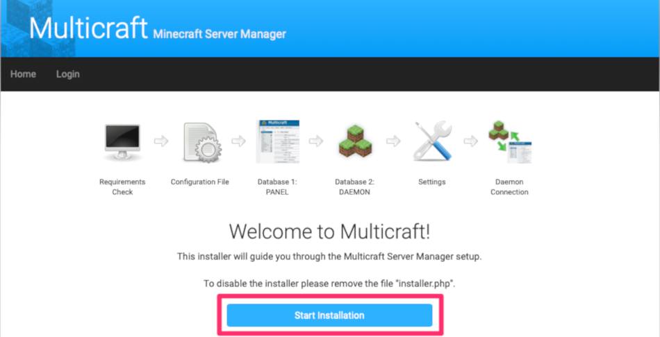 Multicraft Installer.